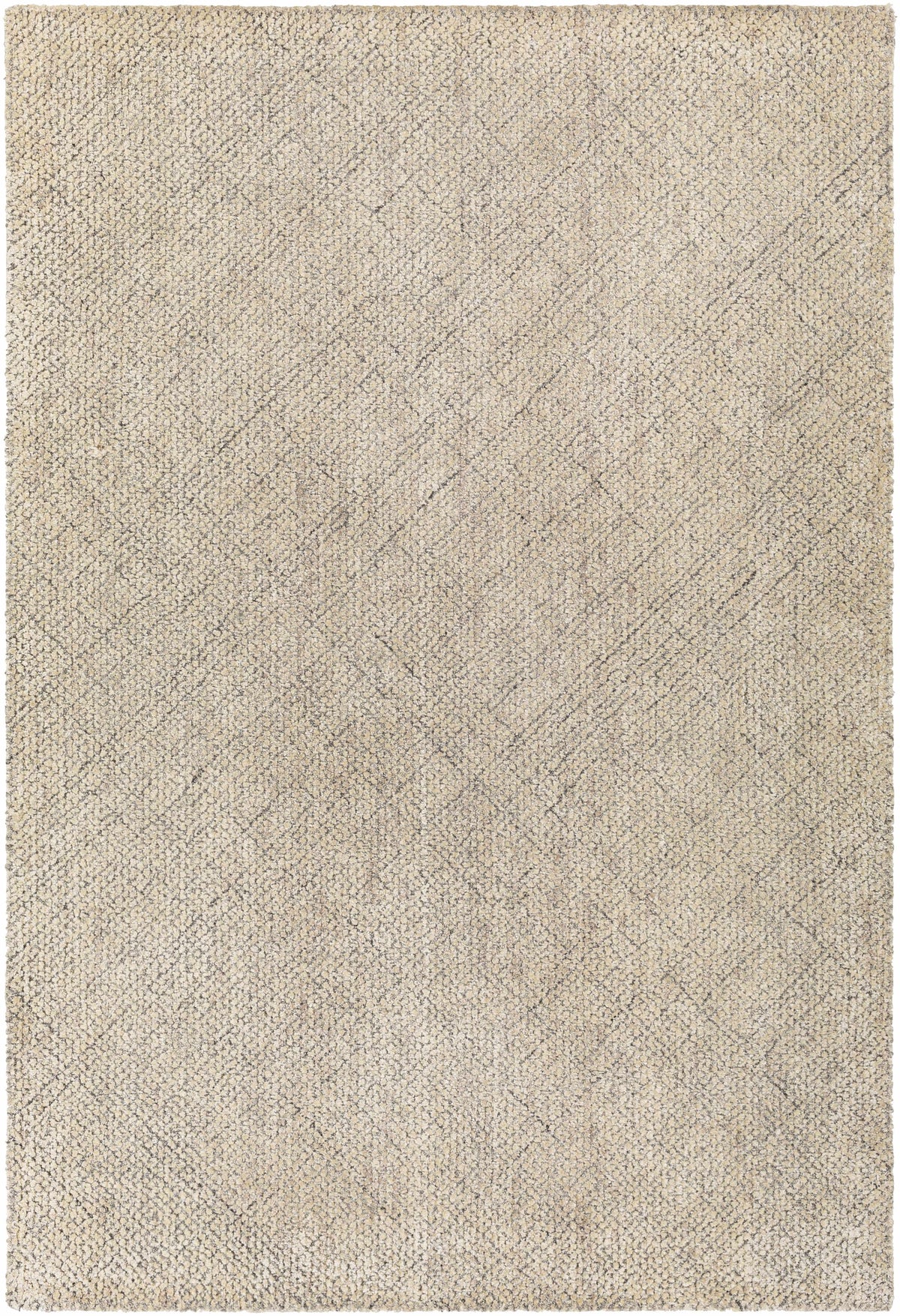 Gray Hand Loomed 60% Viscose, 40% Wool Modern Rectangle Handmade rug, Indoor use only, no fringe, non-washable.