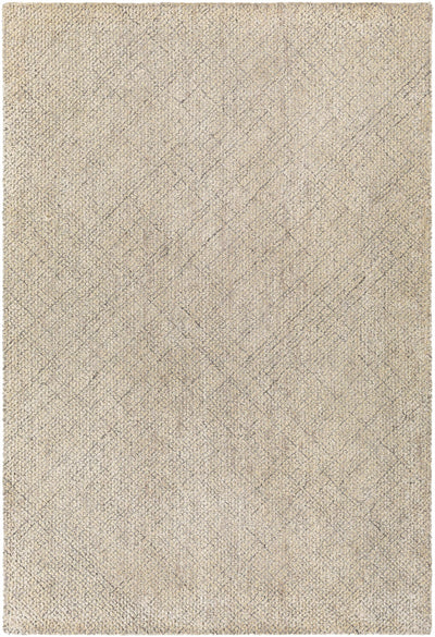 Gray Hand Loomed 60% Viscose, 40% Wool Modern Rectangle Handmade rug, Indoor use only, no fringe, non-washable.