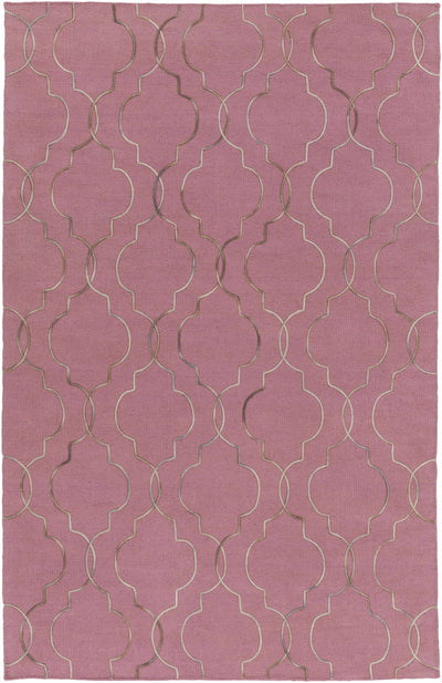 Rose Hand Woven 100% Wool Global Rectangle Handmade rug, Indoor use only, no fringe, non-washable.