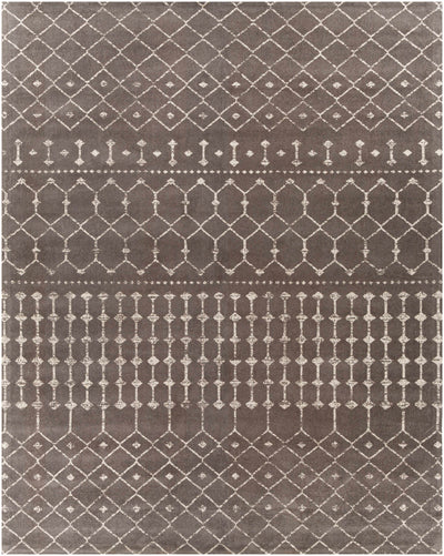 Charcoal Hand Woven 100% Cotton Global Rectangle Handmade rug, Indoor use only, no fringe, non-washable.