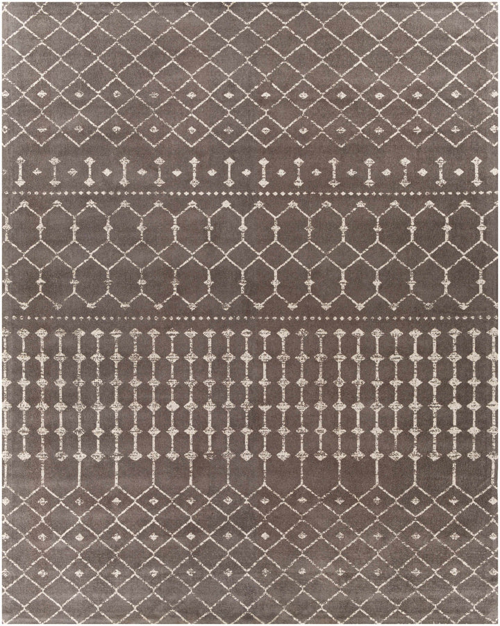Charcoal Hand Woven 100% Cotton Global Rectangle Handmade rug, Indoor use only, no fringe, non-washable.