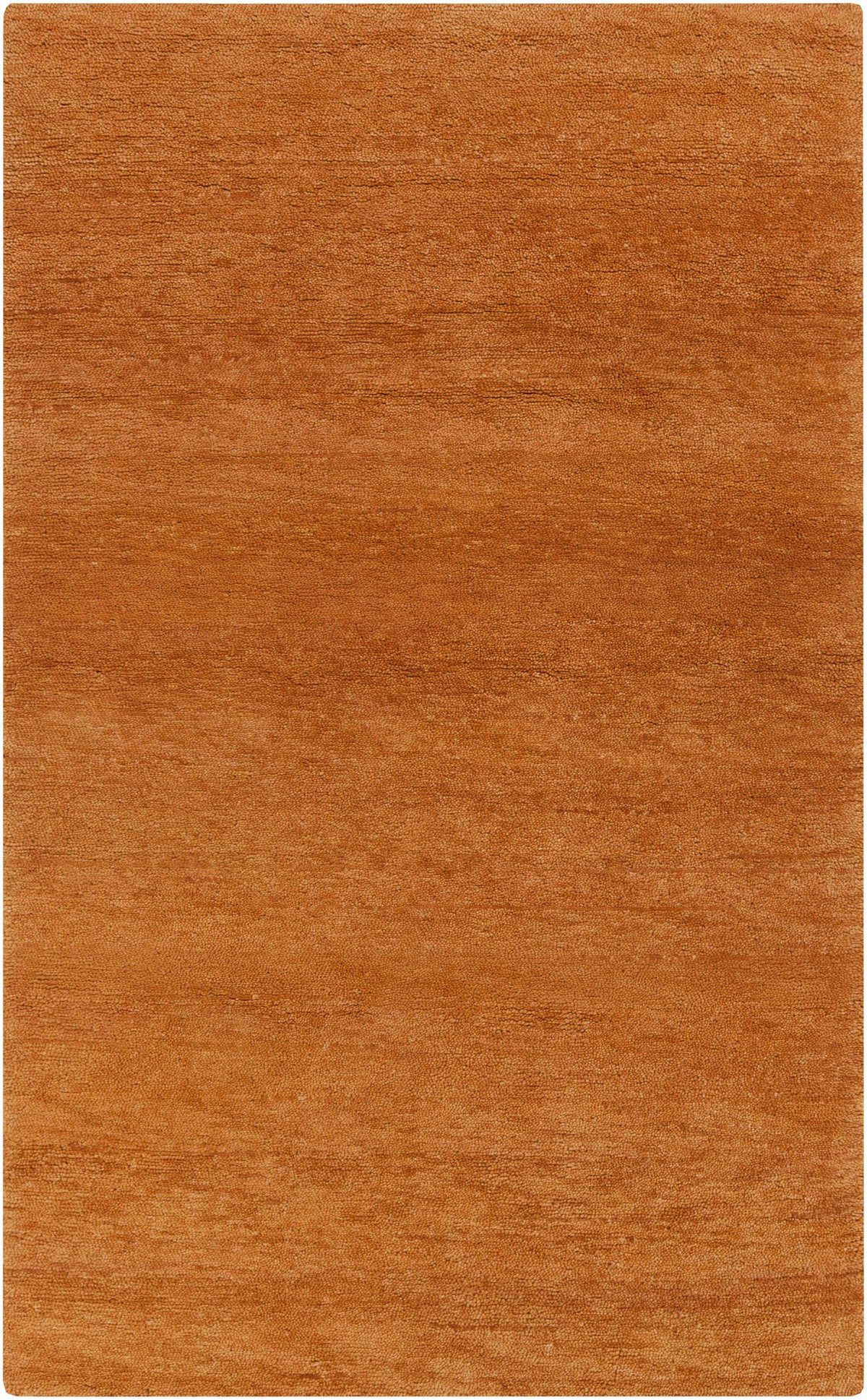 Burnt Orange Hand Woven 100% Wool Cottage Rectangle Handmade rug, Indoor use only, no fringe, non-washable.