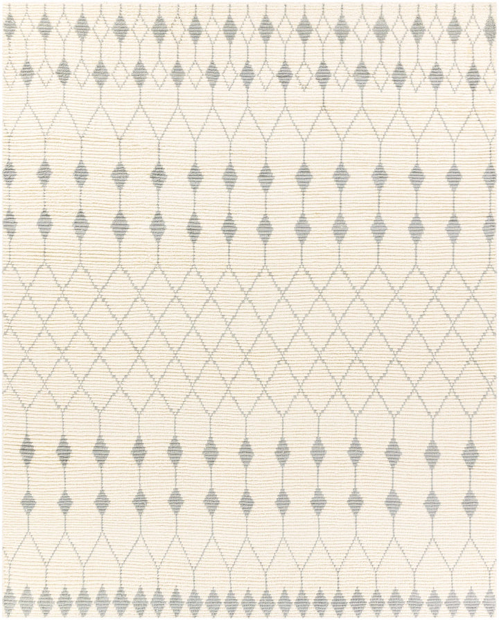 Ivory Hand Woven 100% Wool Global Rectangle Handmade rug, Indoor use only, no fringe, non-washable. runner also available