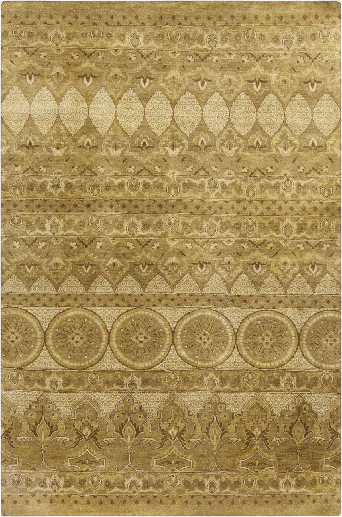 Tan Hand Knotted 100% NZ Wool Modern Rectangle Handmade rug, Indoor use only, no fringe, non-washable.