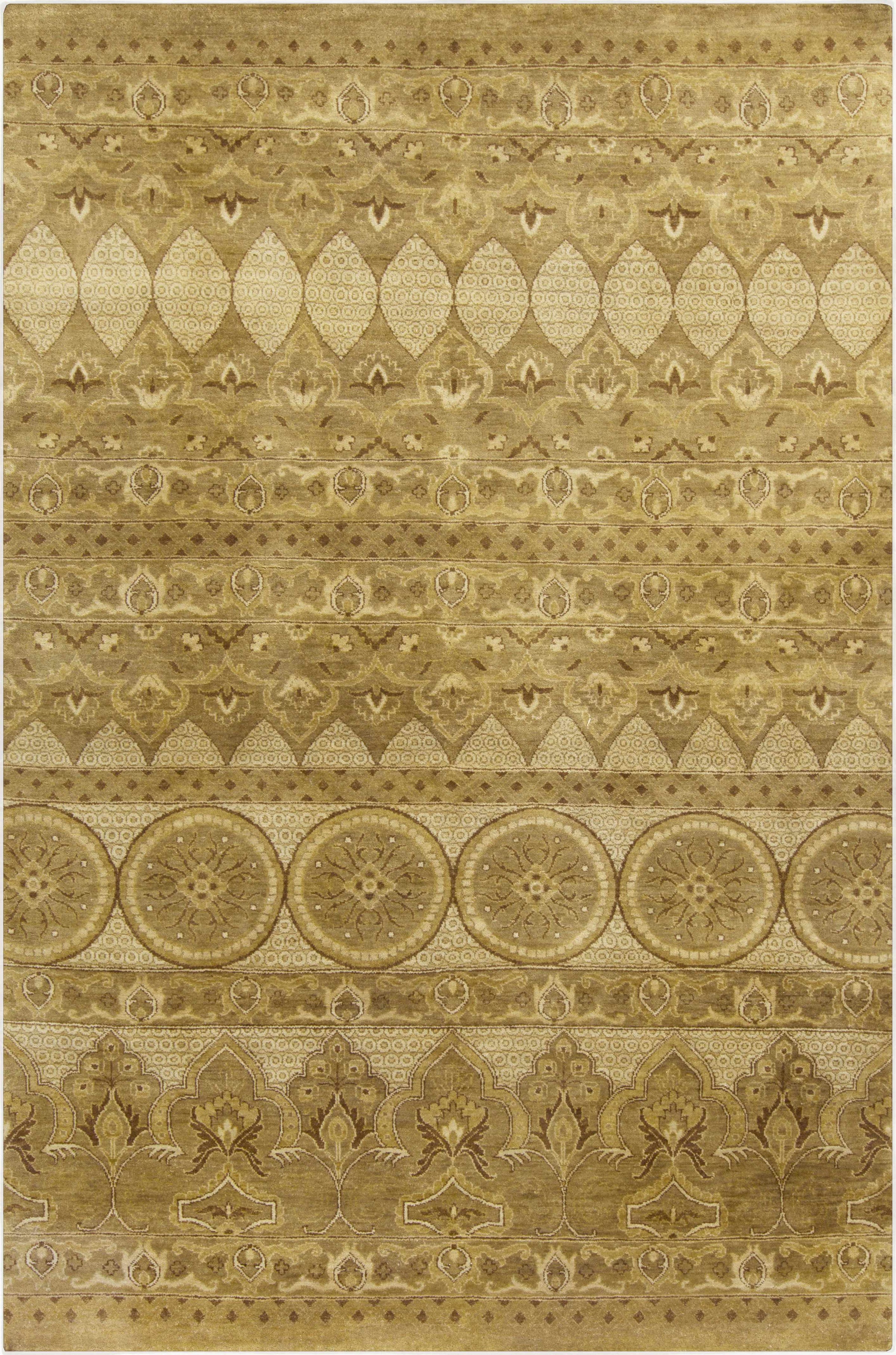 Tan Hand Knotted 100% NZ Wool Modern Rectangle Handmade rug, Indoor use only, no fringe, non-washable.