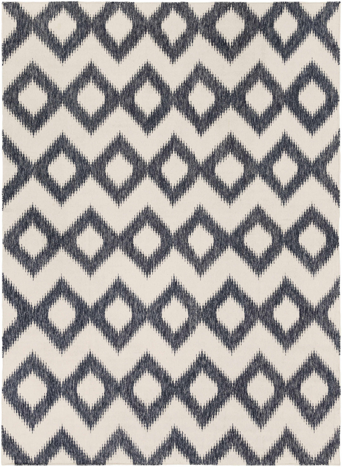 Cream Hand Woven 100% Wool Modern Rectangle Handmade rug, Indoor use only, no fringe, non-washable.