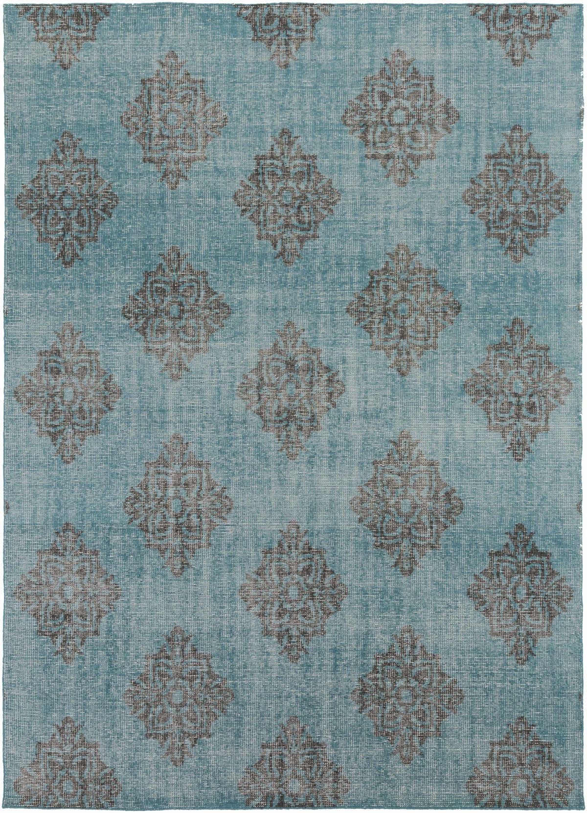 Emerald Hand Knotted 100% Wool Modern Rectangle Handmade rug, Indoor use only, no fringe, non-washable.