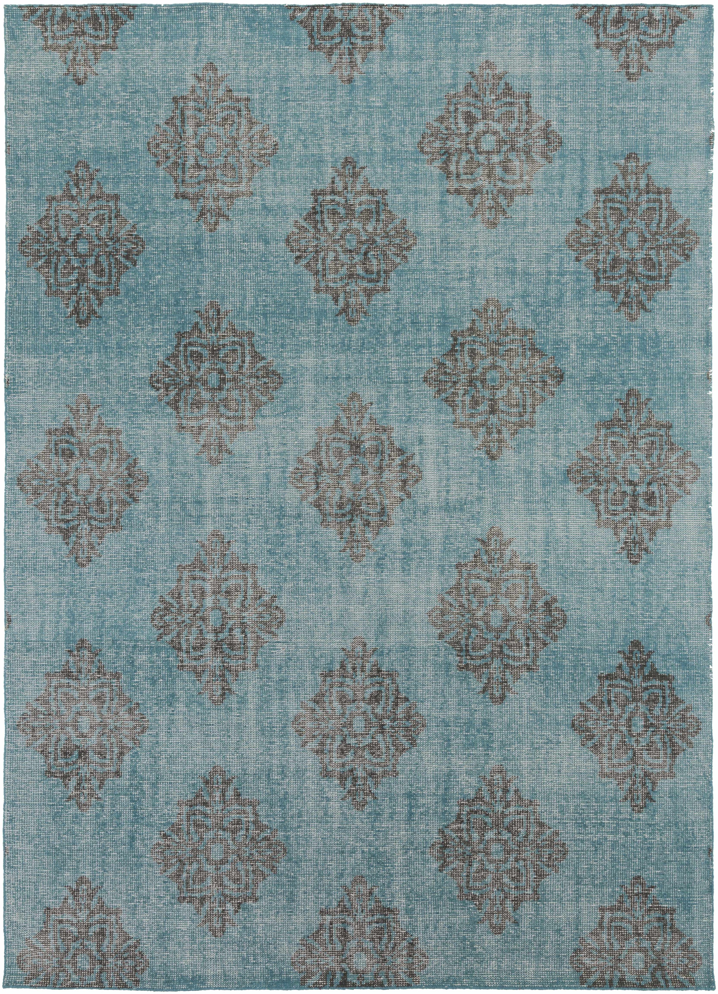 Emerald Hand Knotted 100% Wool Modern Rectangle Handmade rug, Indoor use only, no fringe, non-washable.