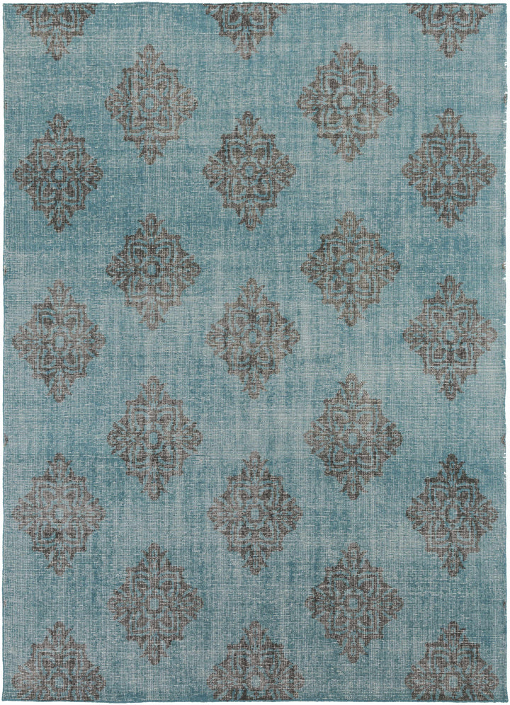Emerald Hand Knotted 100% Wool Modern Rectangle Handmade rug, Indoor use only, no fringe, non-washable.