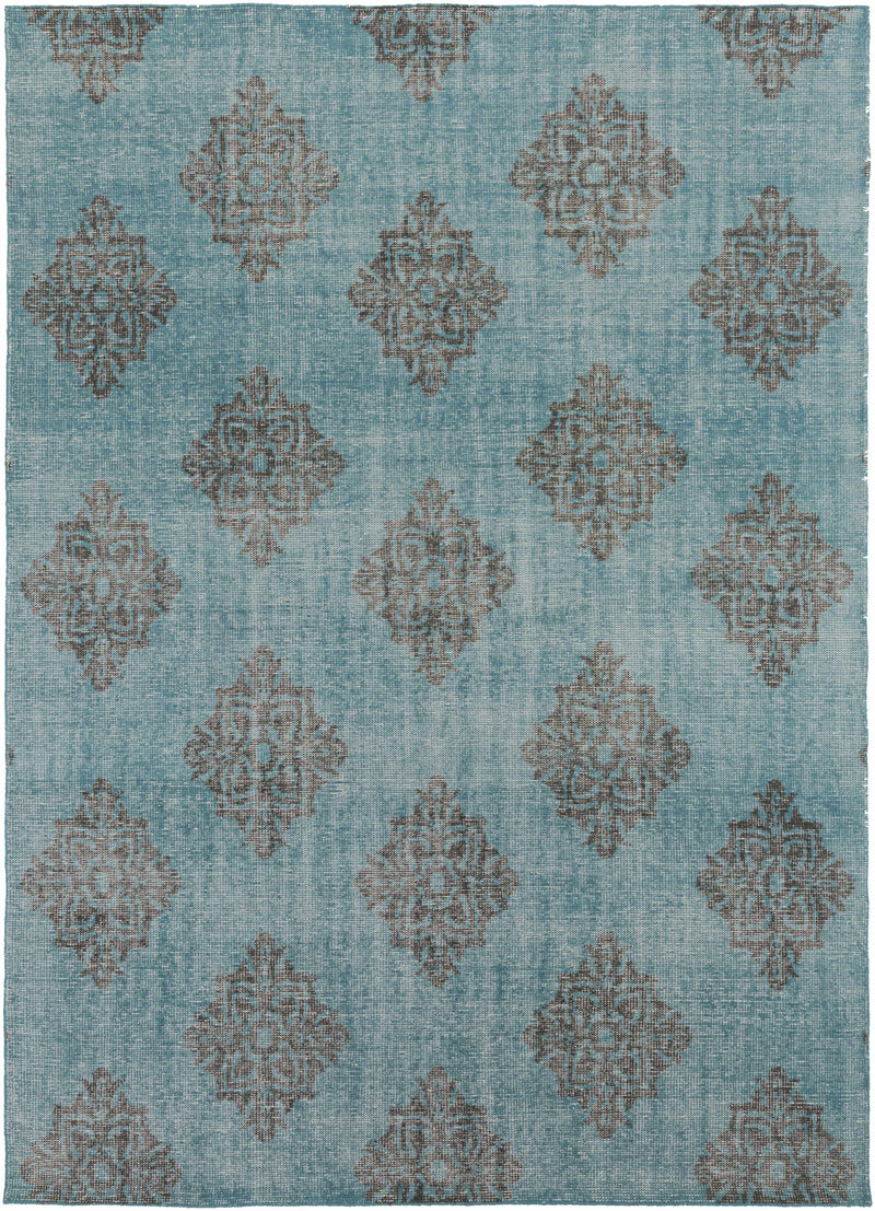 Emerald Hand Knotted 100% Wool Modern Rectangle Handmade rug, Indoor use only, no fringe, non-washable.