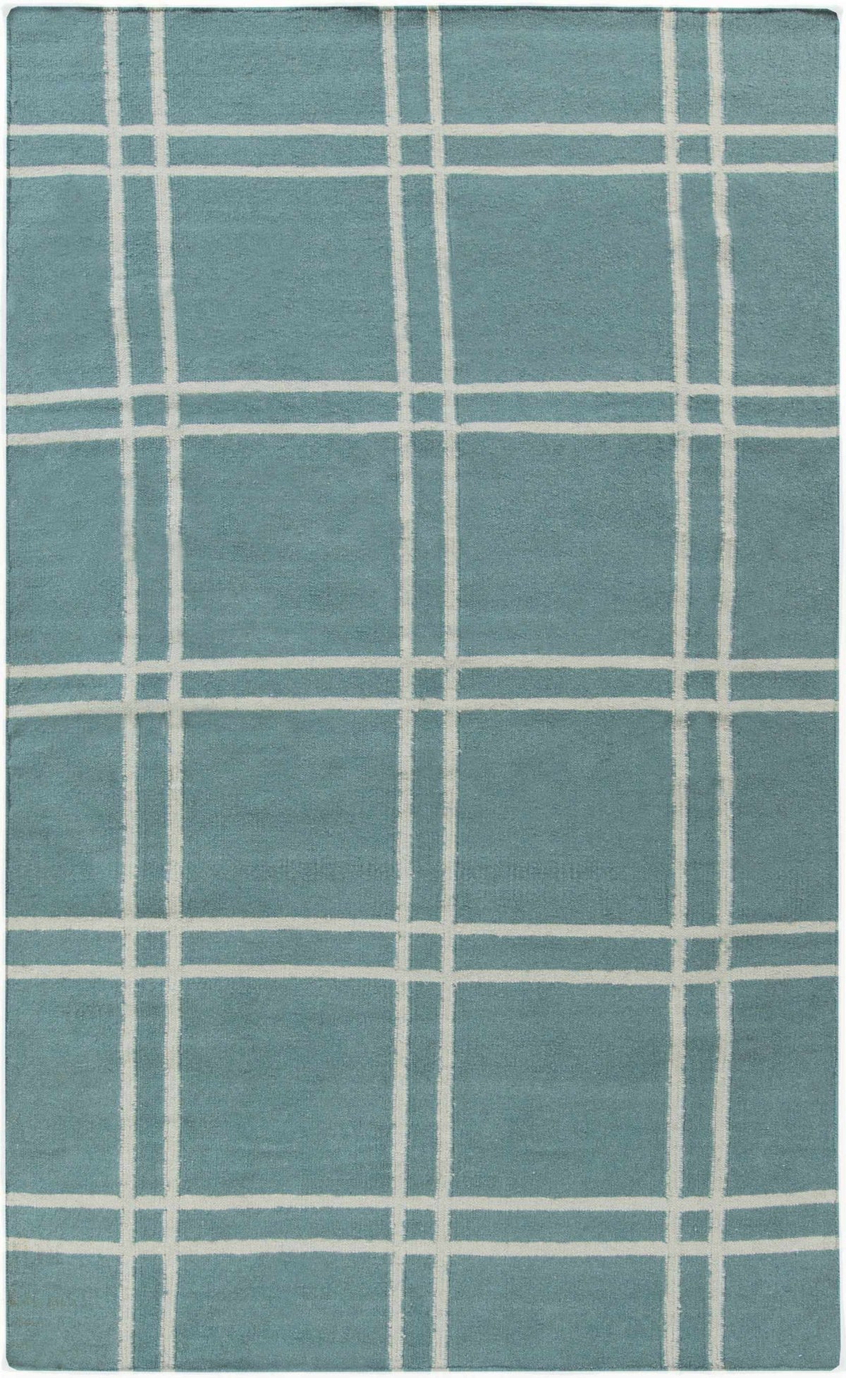Deep Teal Hand Woven 100% Wool Modern Rectangle Handmade rug, Indoor use only, no fringe, non-washable. runner also available