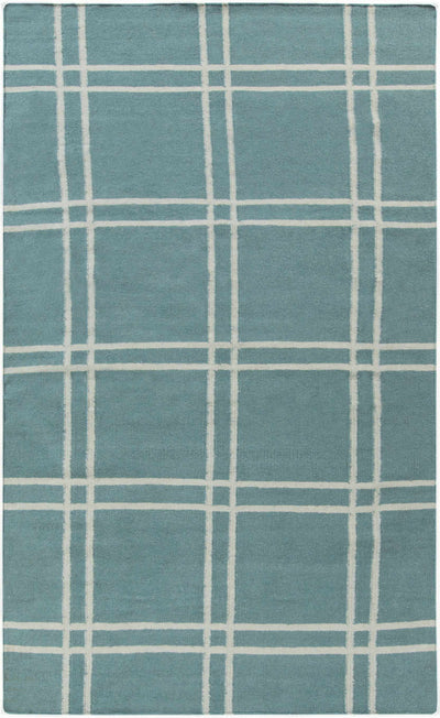 Deep Teal Hand Woven 100% Wool Modern Rectangle Handmade rug, Indoor use only, no fringe, non-washable. runner also available