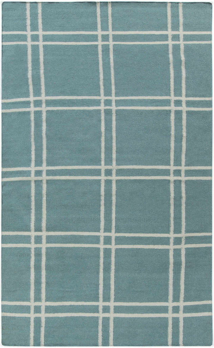 Deep Teal Hand Woven 100% Wool Modern Rectangle Handmade rug, Indoor use only, no fringe, non-washable. runner also available