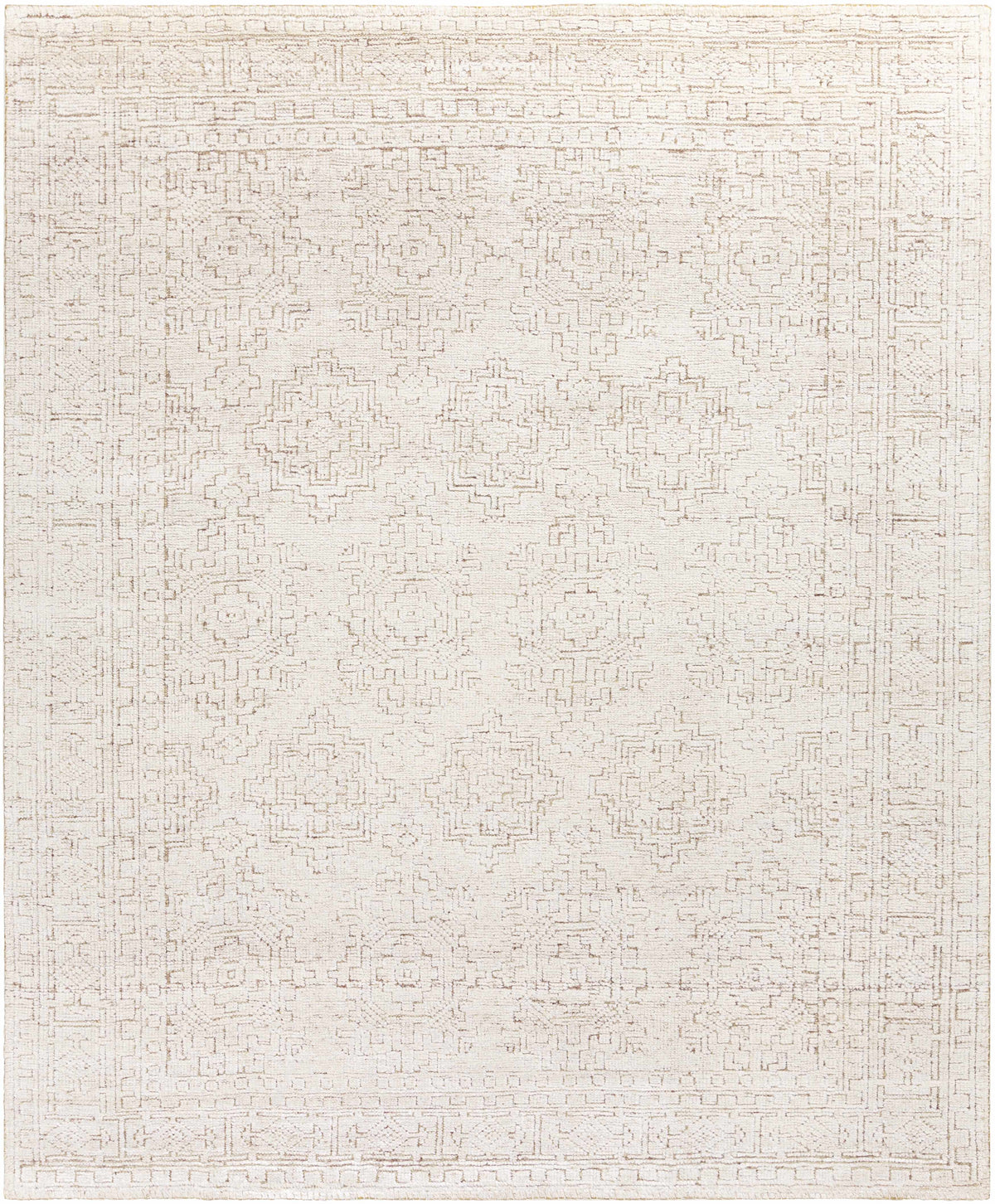 Medium Gray Hand Knotted 100% Viscose Traditional Rectangle Handmade rug, Indoor use only, no fringe, non-washable.