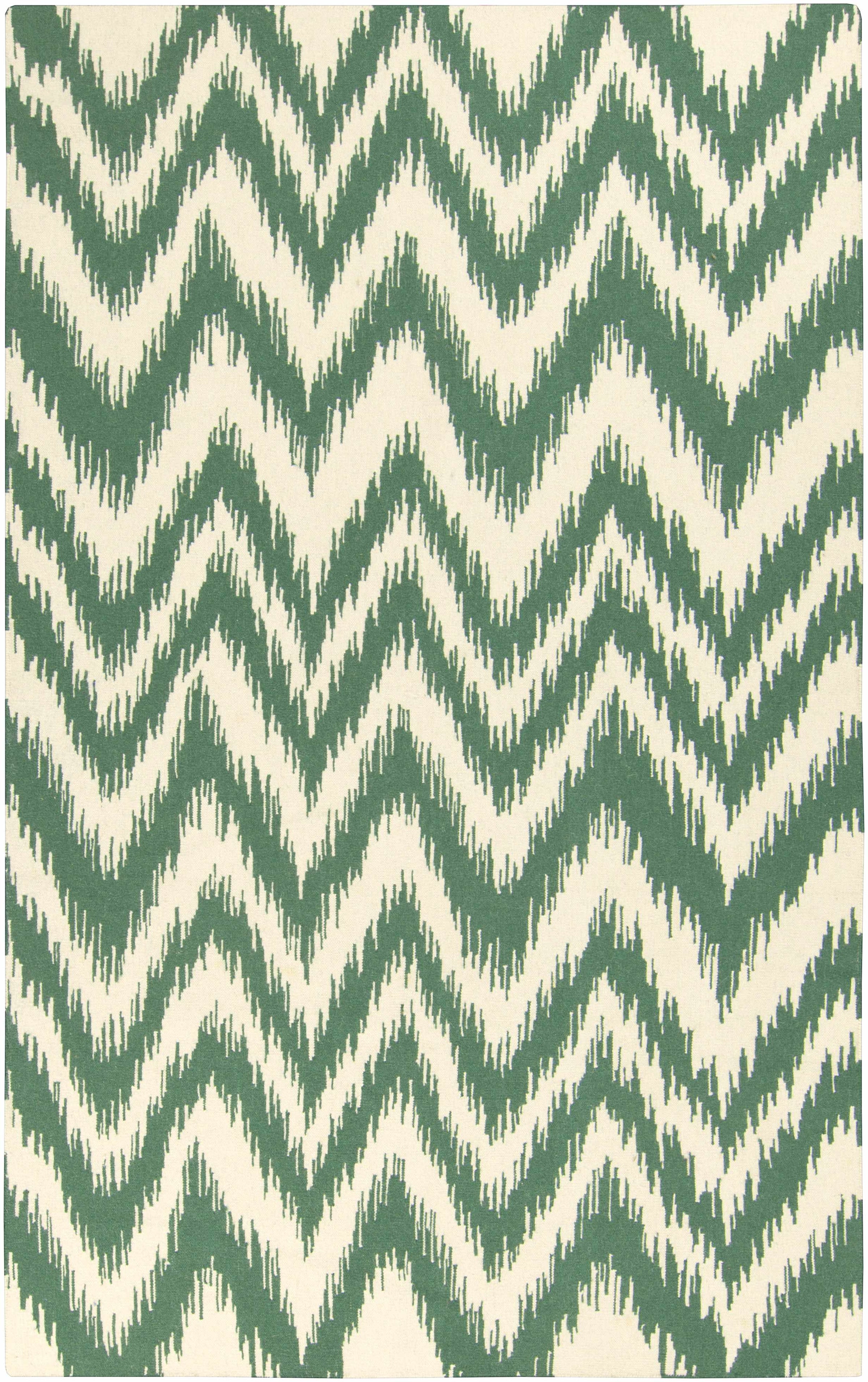 Medium Green Hand Woven 100% Wool Modern Rectangle Handmade rug, Indoor use only, no fringe, non-washable. runner also available