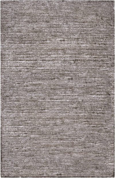 Black Hand Loomed 100% Viscose Modern Rectangle Handmade rug, Indoor use only, no fringe, non-washable.