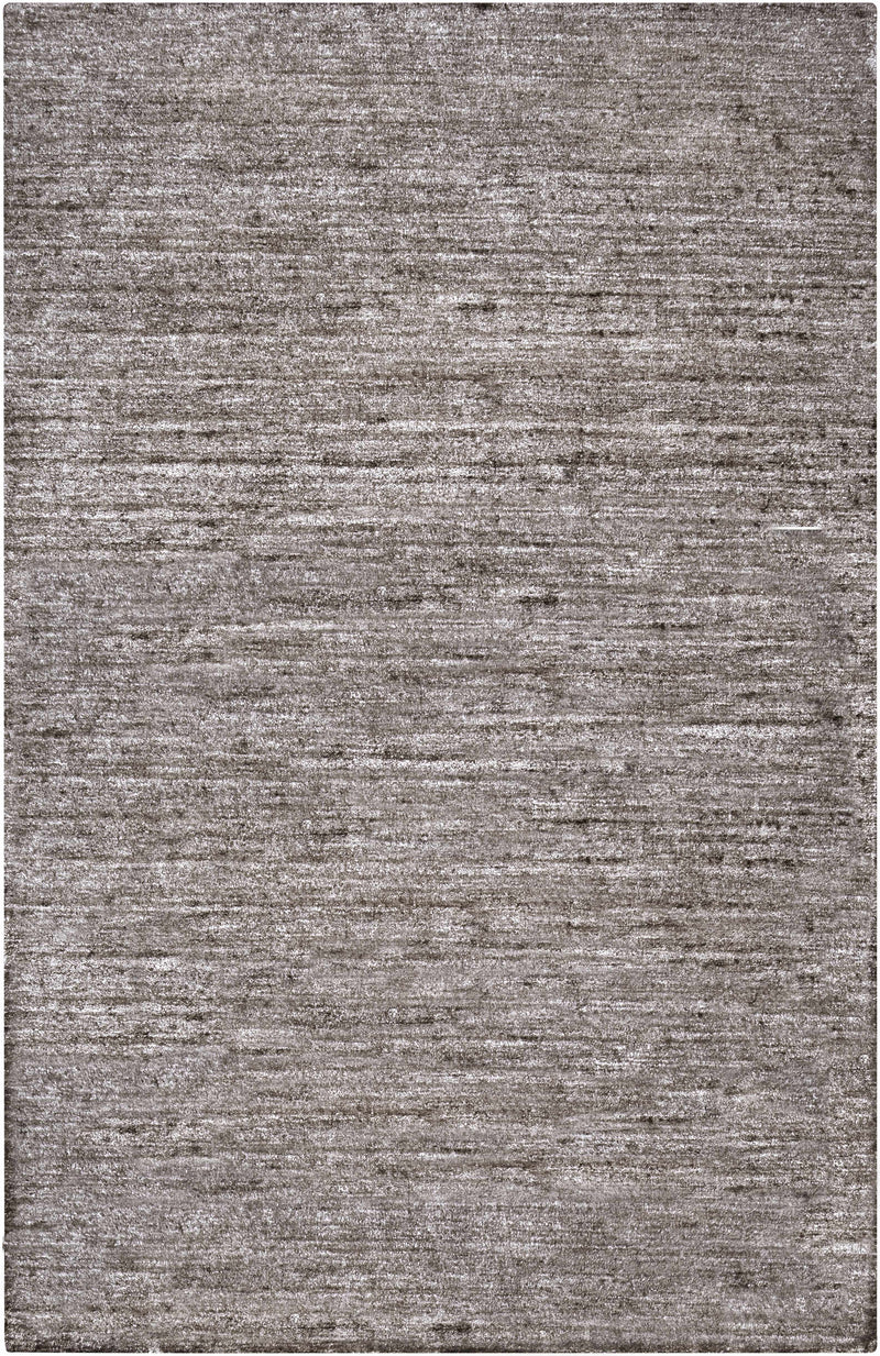 Black Hand Loomed 100% Viscose Modern Rectangle Handmade rug, Indoor use only, no fringe, non-washable.