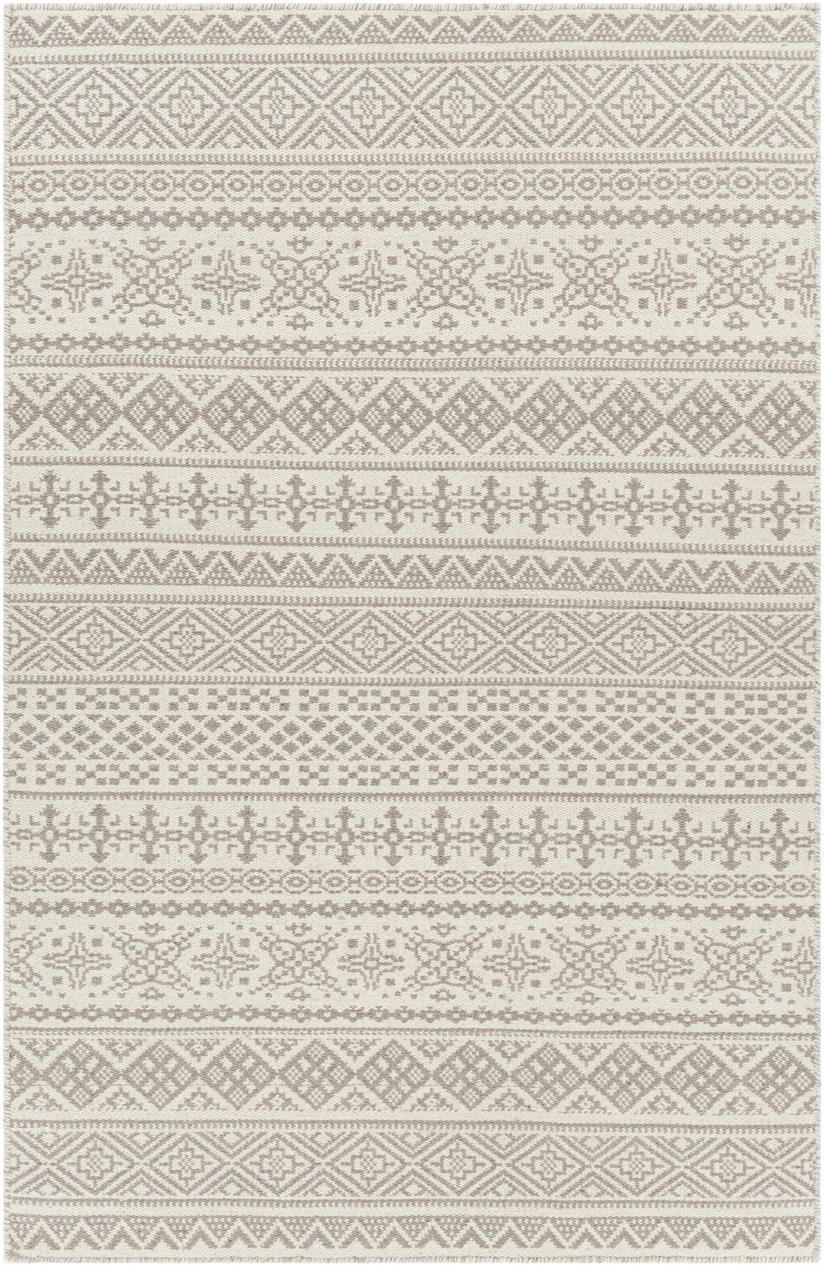 Gray Hand Woven 100% Wool Global Rectangle Handmade rug, Indoor use only, no fringe, non-washable. runner also available