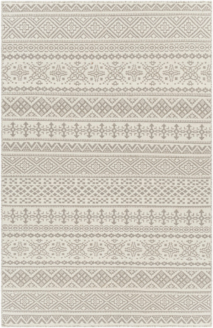 Gray Hand Woven 100% Wool Global Rectangle Handmade rug, Indoor use only, no fringe, non-washable. runner also available