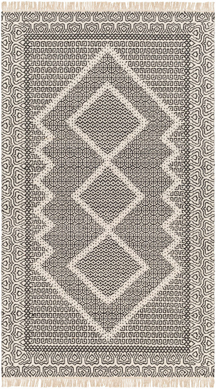 Beige Hand Woven 100% Wool Cottage Rectangle Handmade rug, Indoor use only, has fringe, non-washable. runner also available