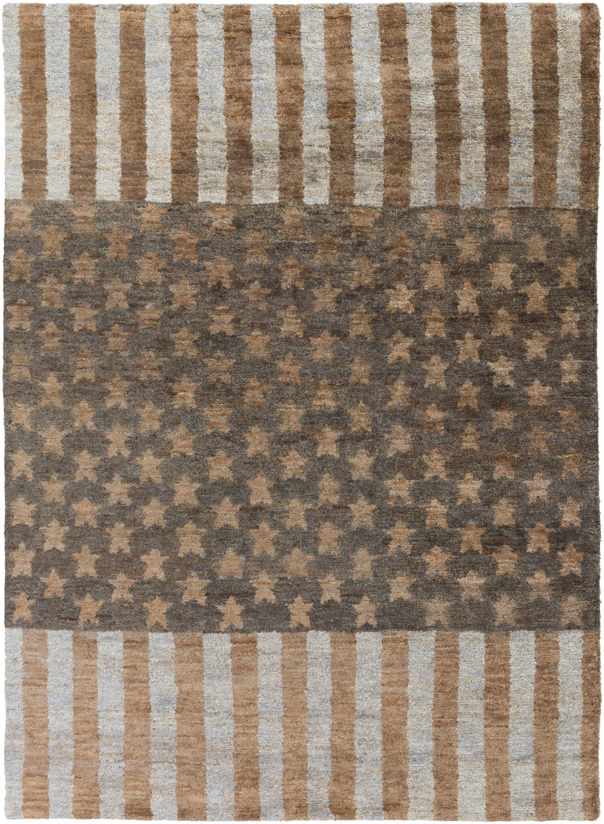 Gray Hand Knotted 100% Jute Modern Rectangle Handmade rug, Indoor use only, no fringe, non-washable. runner also available