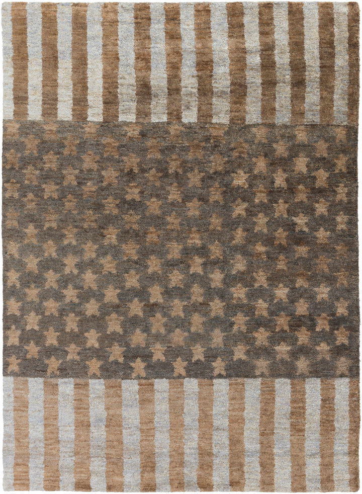 Gray Hand Knotted 100% Jute Modern Rectangle Handmade rug, Indoor use only, no fringe, non-washable. runner also available