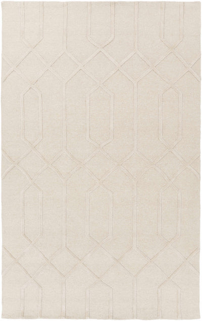 Beige Hand Knotted 70% Wool, 30% Viscose Global Rectangle Handmade rug, Indoor use only, no fringe, non-washable. runner also available