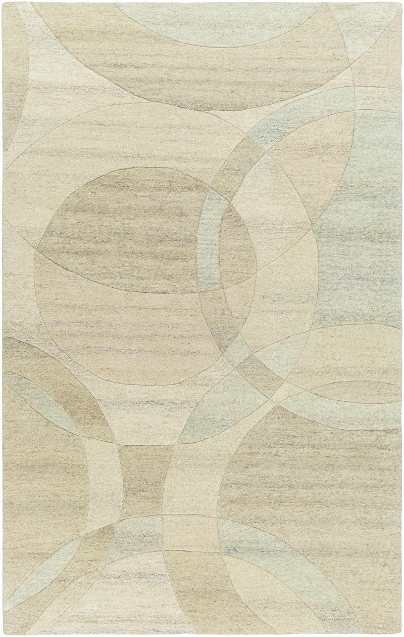 Beige Hand Tufted 100% Wool Modern Rectangle Handmade rug, Indoor use only, no fringe, non-washable. runner also available