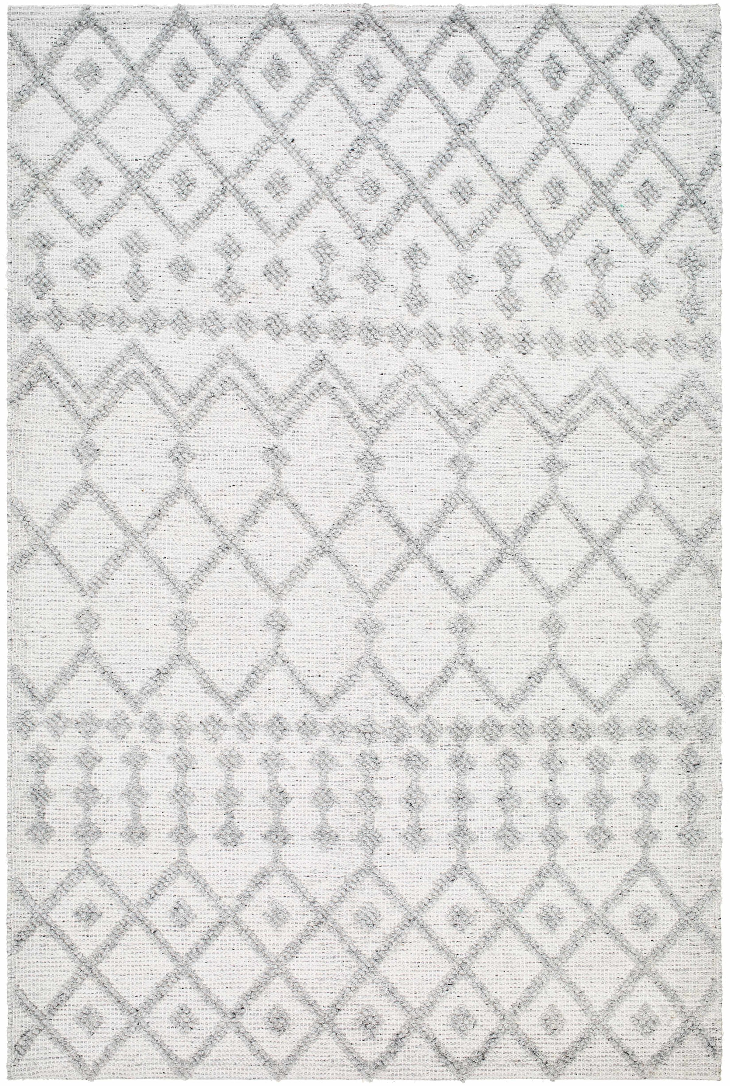 Light Gray Hand Woven 100% Recycled PET Yarn Global Rectangle Handmade rug, Indoor use only, no fringe, non-washable. runner also available