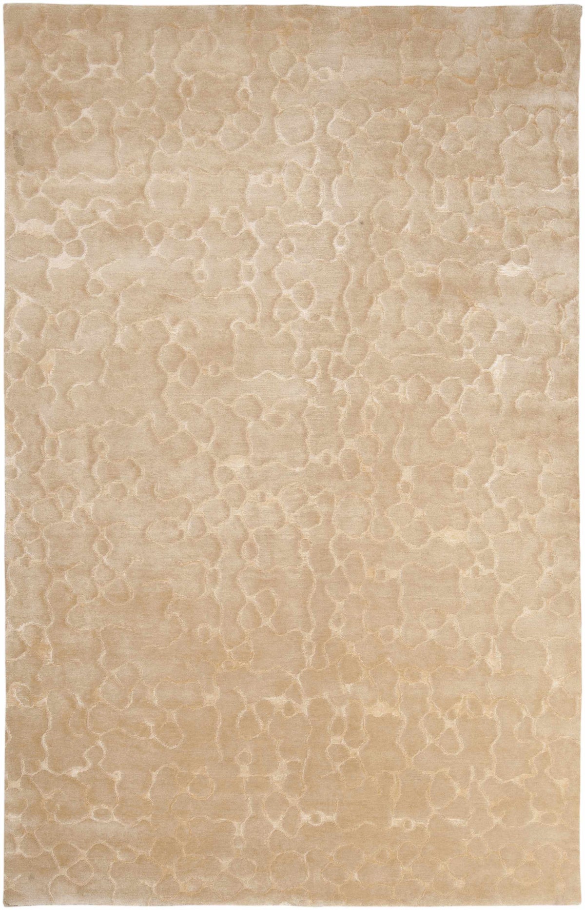 Mustard Hand Knotted 70% NZ Wool, 30% Viscose Modern Rectangle Handmade rug, Indoor use only, no fringe, non-washable.
