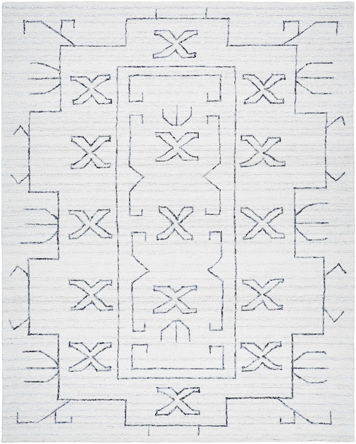 Ivory Hand Tufted 100% Wool Modern Rectangle Handmade rug, Indoor use only, no fringe, non-washable.