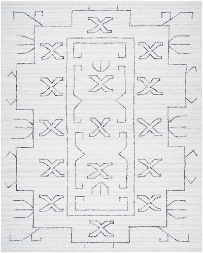 Ivory Hand Tufted 100% Wool Modern Rectangle Handmade rug, Indoor use only, no fringe, non-washable.