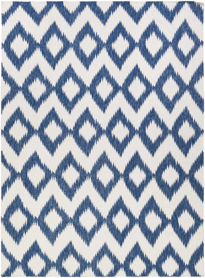 Navy Hand Woven 100% Wool Modern Rectangle Handmade rug, Indoor use only, no fringe, non-washable. runner also available
