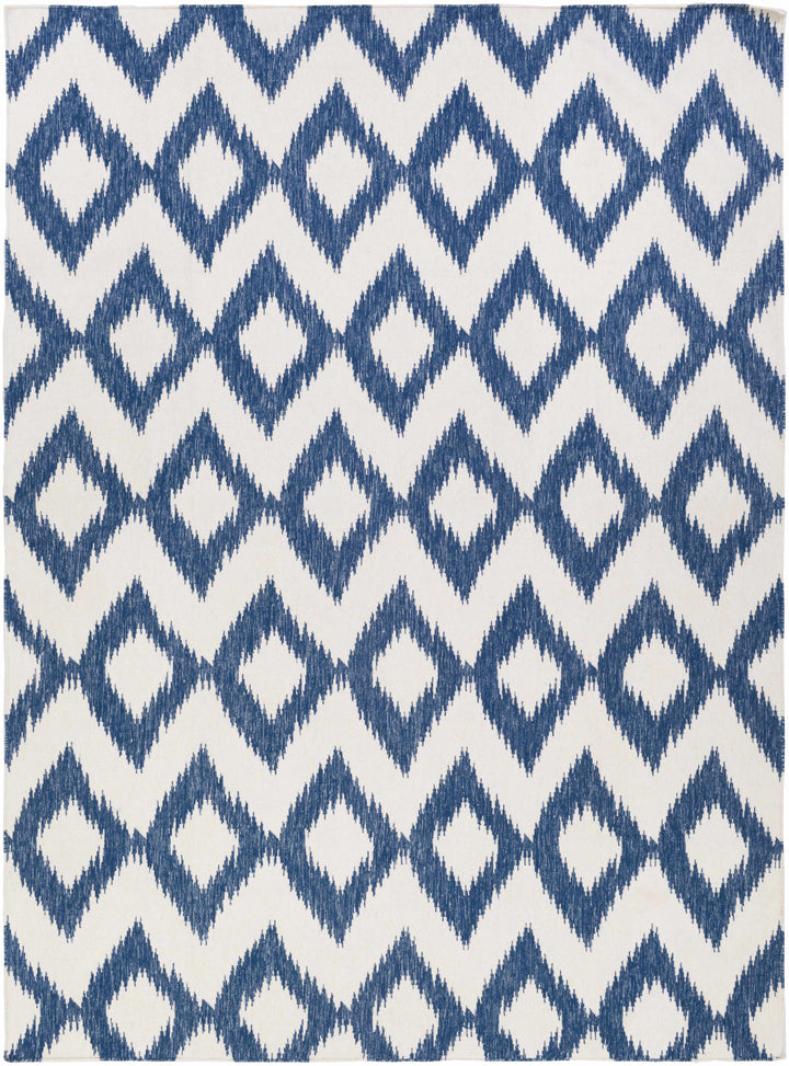 Navy Hand Woven 100% Wool Modern Rectangle Handmade rug, Indoor use only, no fringe, non-washable. runner also available