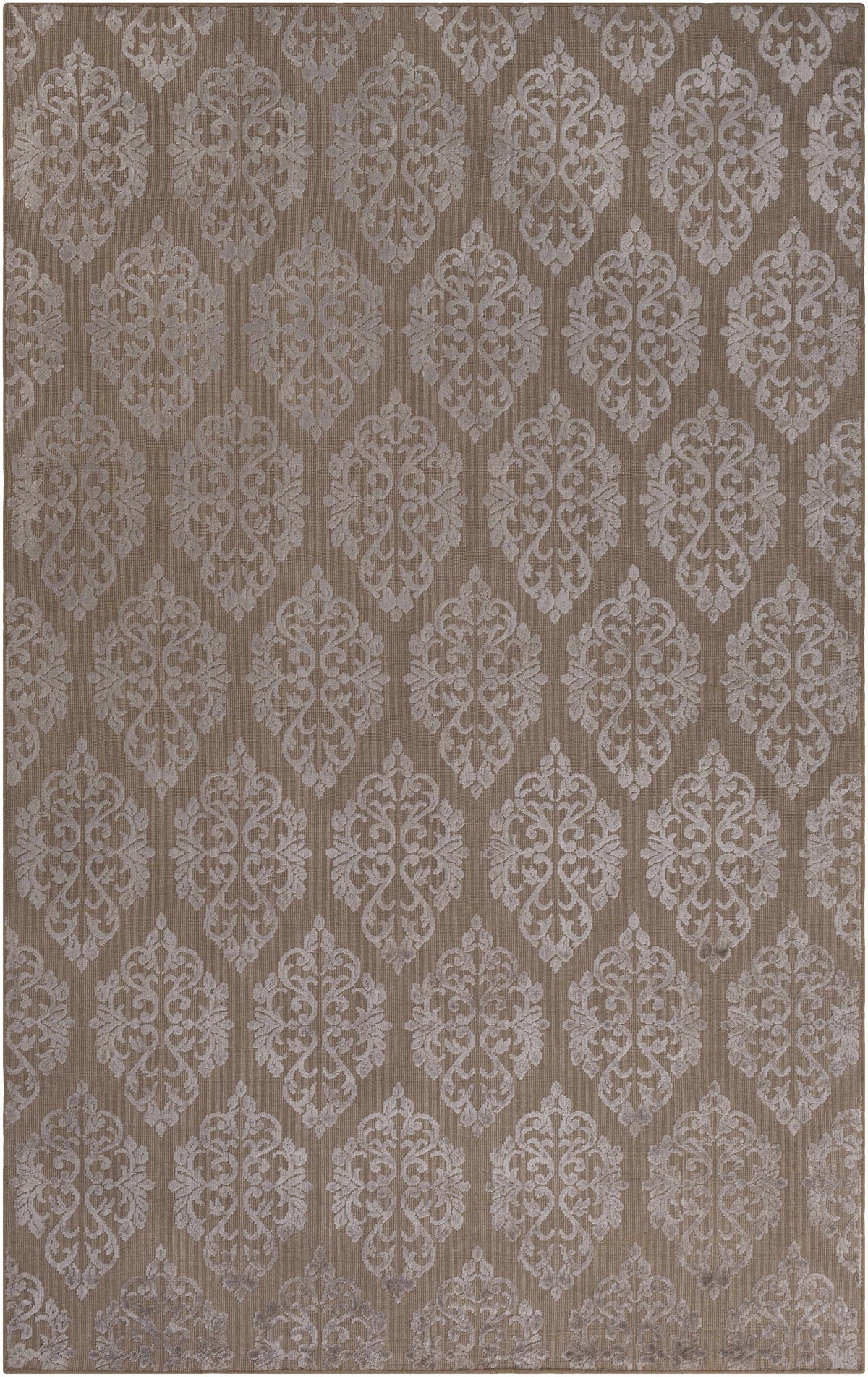 Tan Hand Loomed 72% Viscose, 28% Wool Modern Rectangle Handmade rug, Indoor use only, no fringe, non-washable.