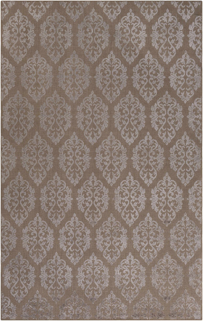 Tan Hand Loomed 72% Viscose, 28% Wool Modern Rectangle Handmade rug, Indoor use only, no fringe, non-washable.