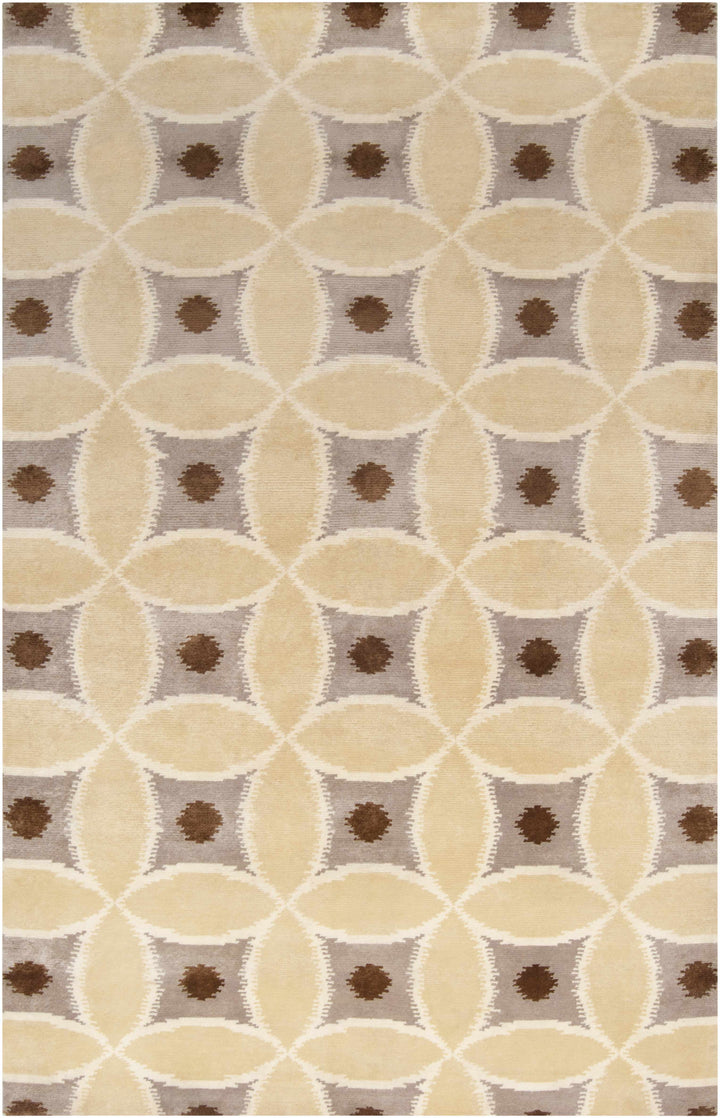 Ivory Hand Knotted 100% Wool Modern Rectangle Handmade rug, Indoor use only, no fringe, non-washable. runner also available