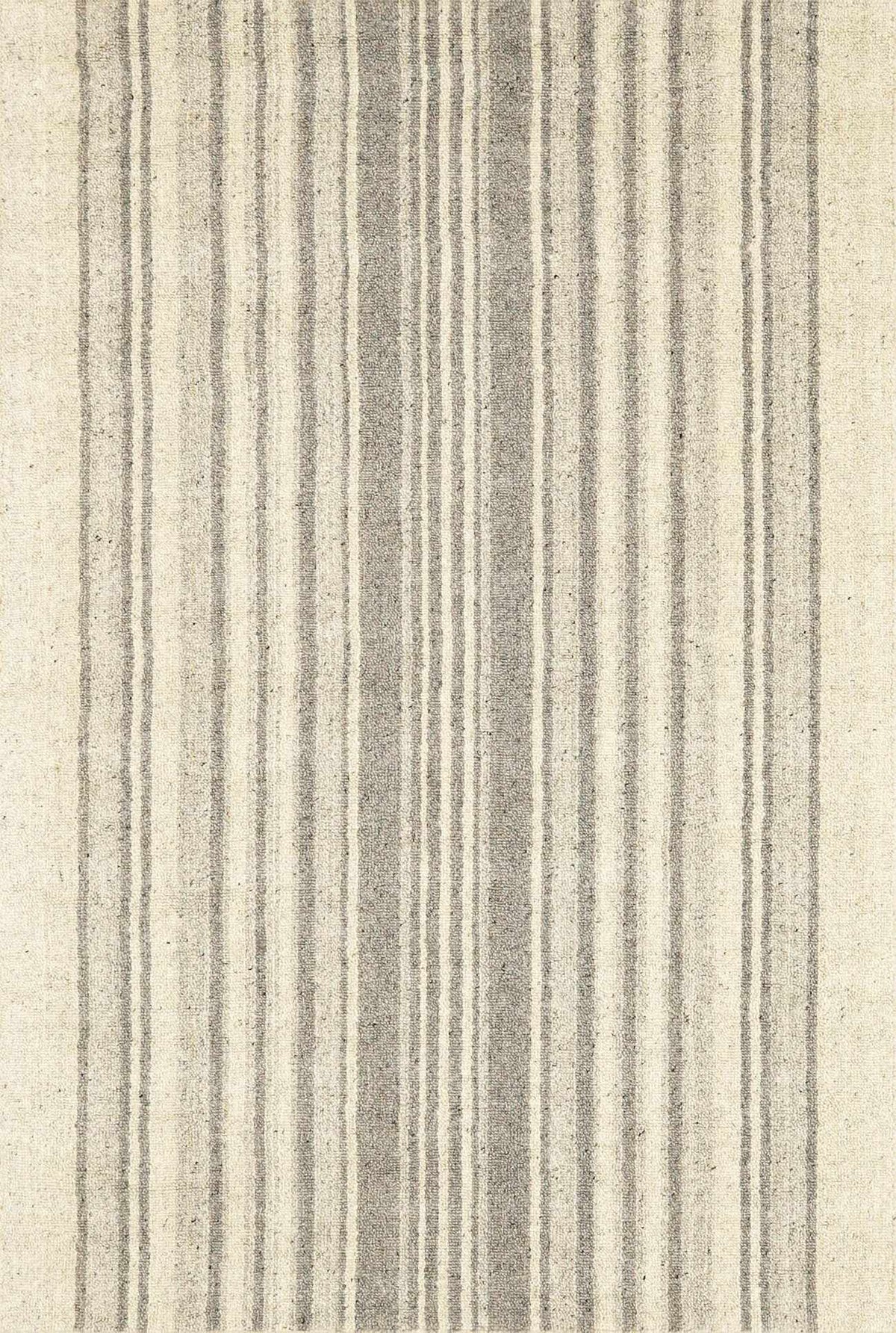 Ivory Hand Loomed 100% Wool Cottage Rectangle Handmade rug, Indoor use only, no fringe, non-washable.
