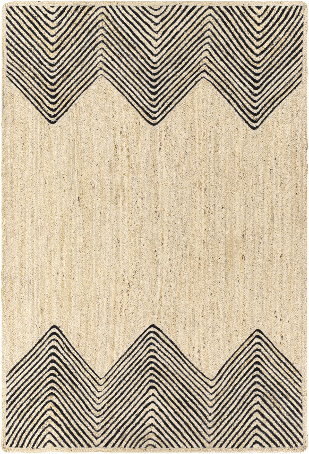 Black Hand Woven 100% Jute Global Rectangle Handmade rug, Indoor use only, no fringe, non-washable. runner also available
