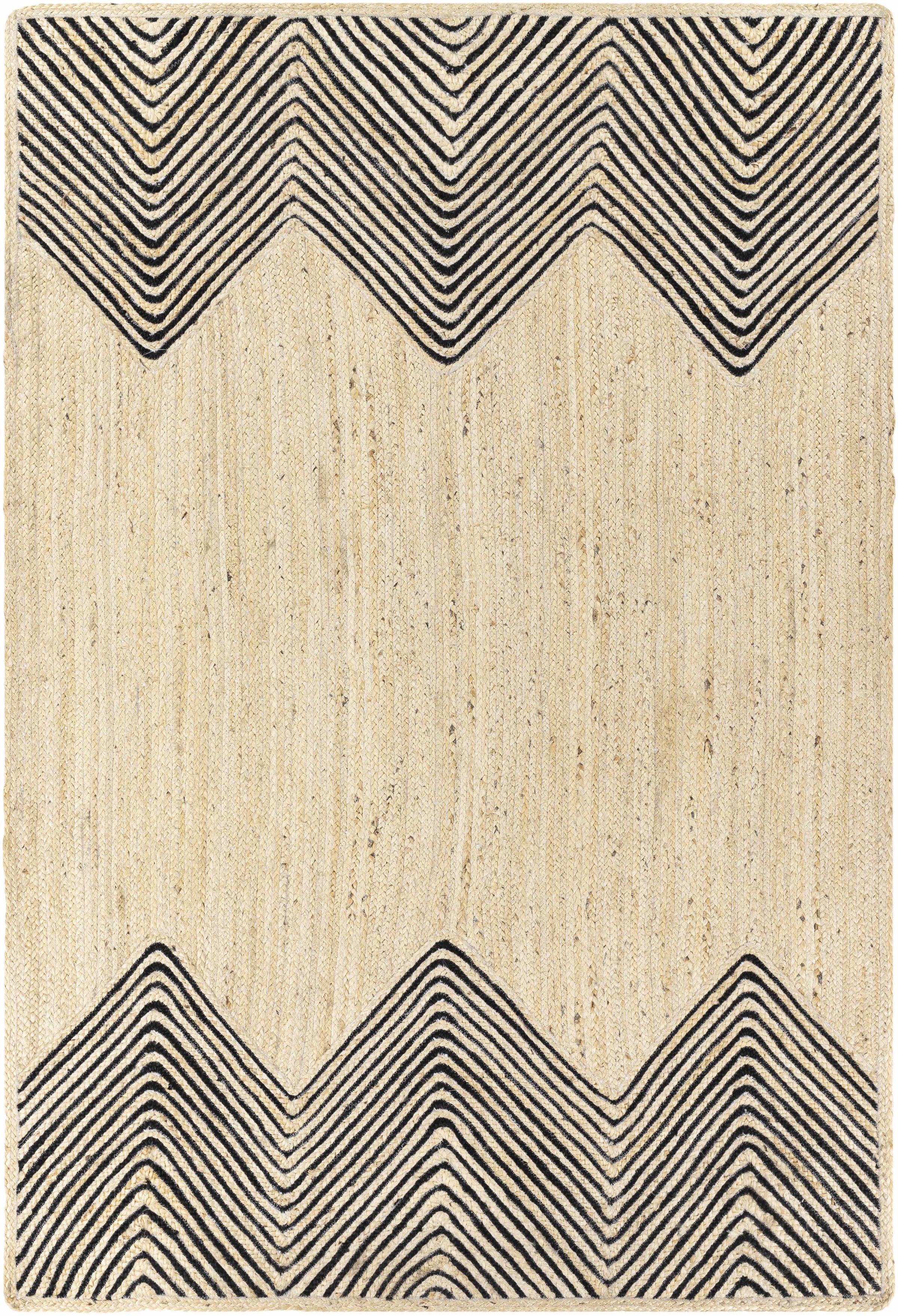 Black Hand Woven 100% Jute Global Rectangle Handmade rug, Indoor use only, no fringe, non-washable. runner also available