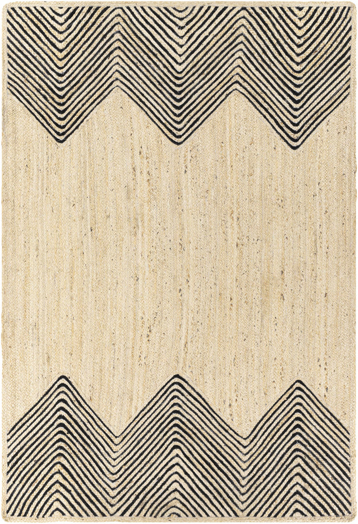 Black Hand Woven 100% Jute Global Rectangle Handmade rug, Indoor use only, no fringe, non-washable. runner also available