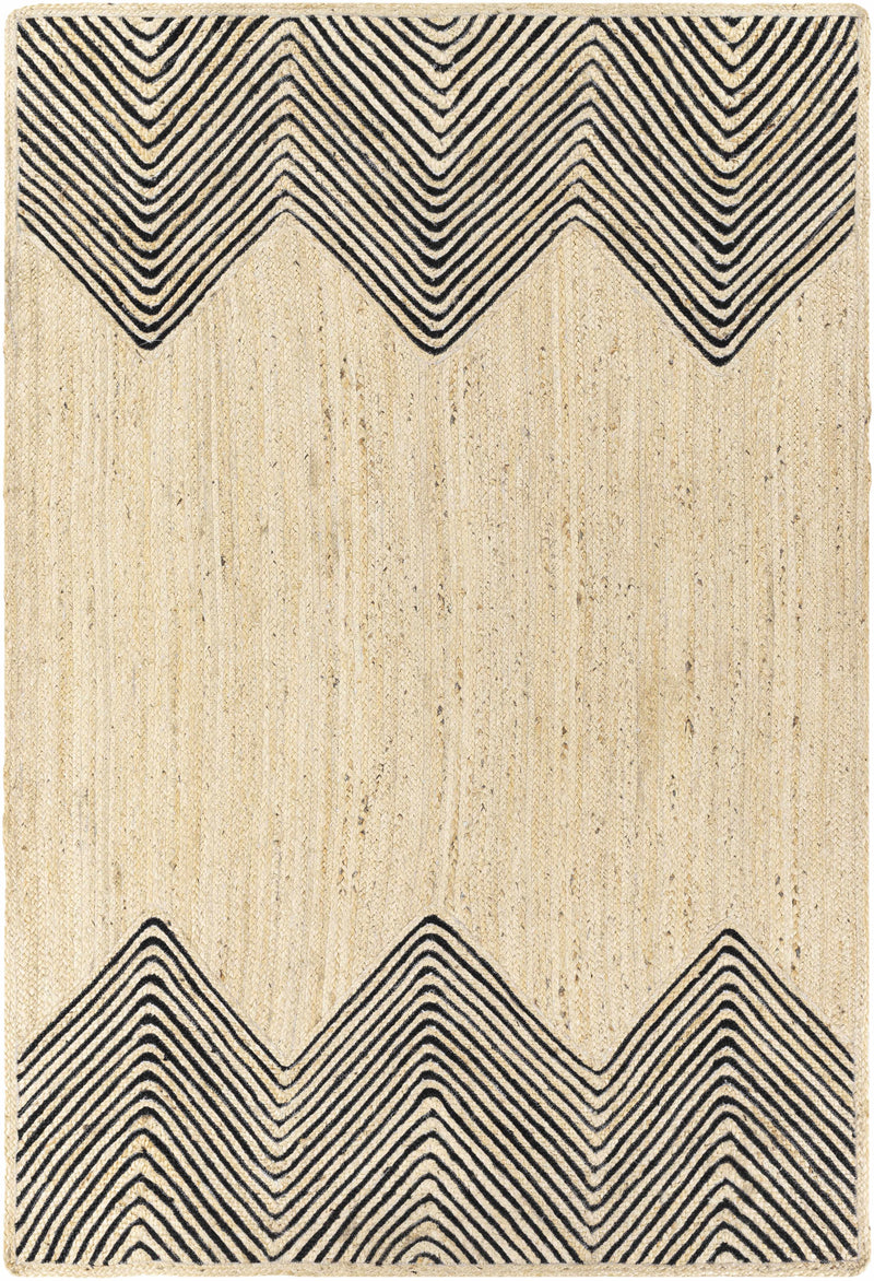 Black Hand Woven 100% Jute Global Rectangle Handmade rug, Indoor use only, no fringe, non-washable. runner also available