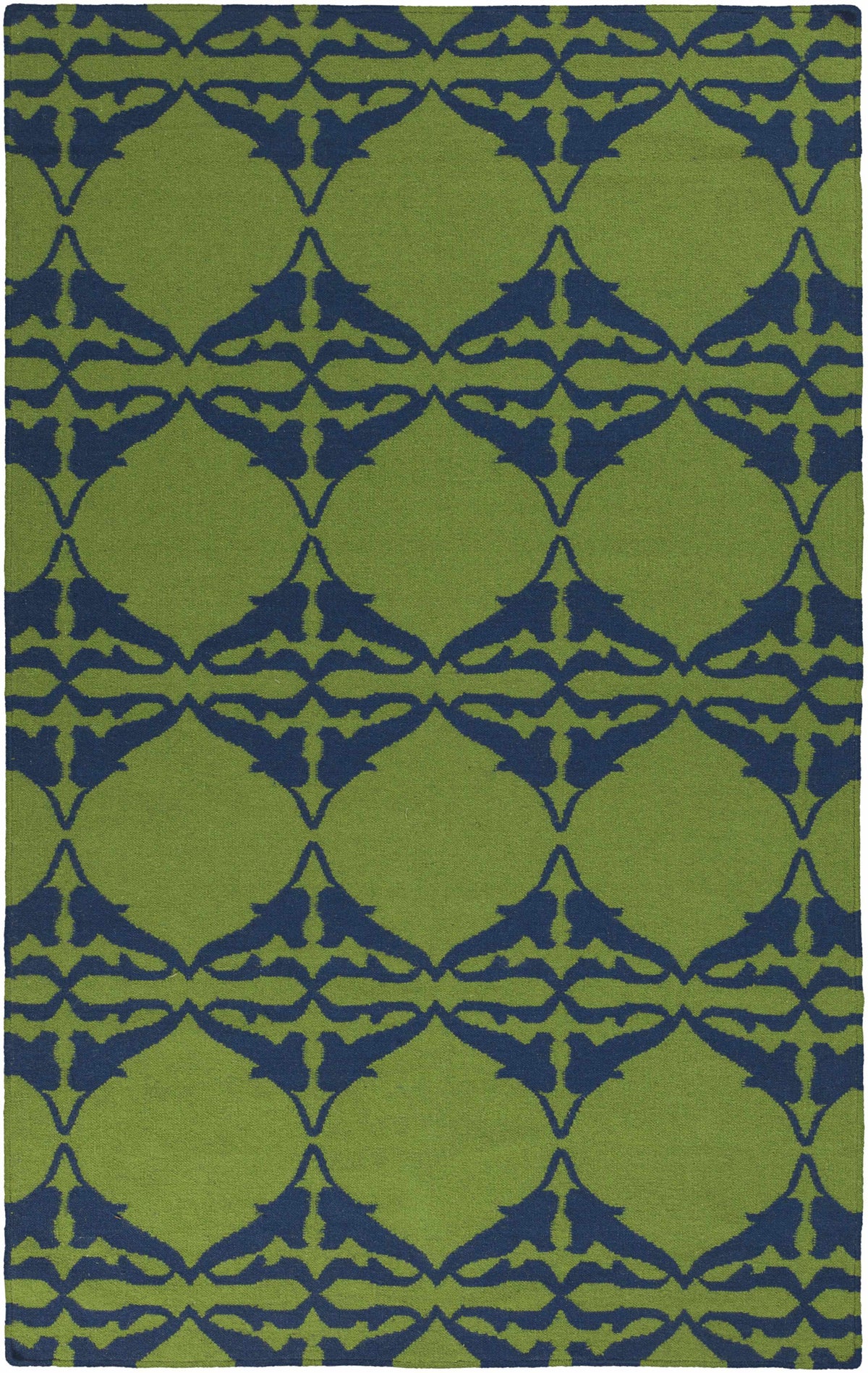 Grass Green Hand Woven 100% Wool Modern Rectangle Handmade rug, Indoor use only, no fringe, non-washable.