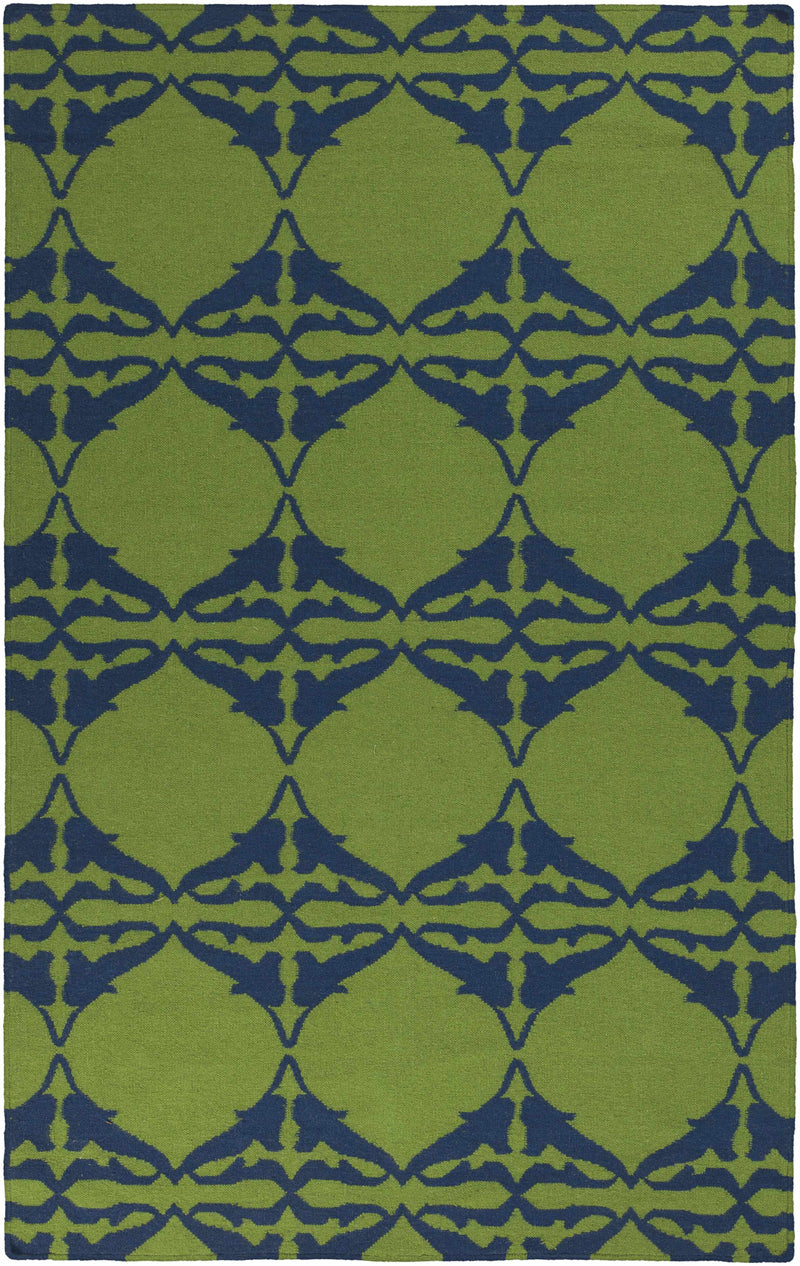 Grass Green Hand Woven 100% Wool Modern Rectangle Handmade rug, Indoor use only, no fringe, non-washable.