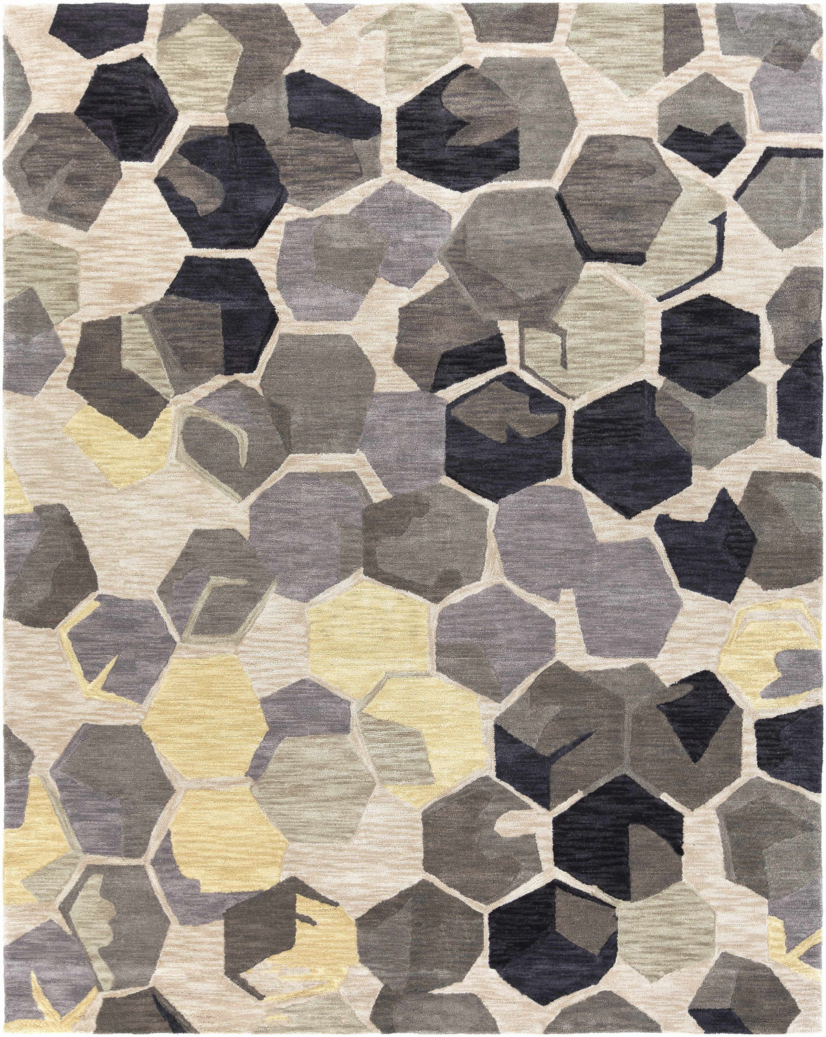 Black Hand Tufted 100% Polyester Modern Rectangle Handmade rug, Indoor use only, no fringe, non-washable. runner also available