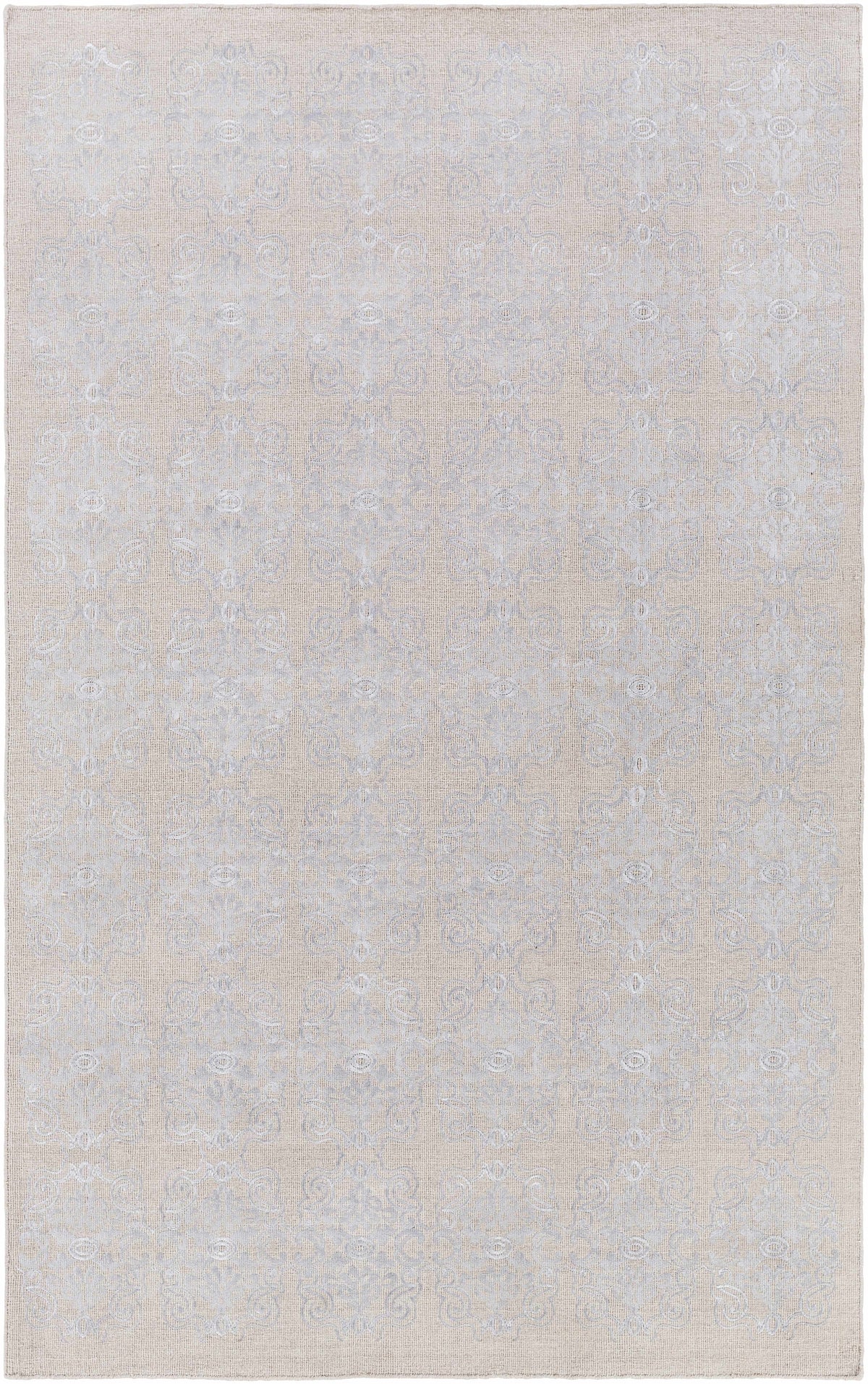 Gray Hand Woven 60% Wool, 40% Viscose Modern Rectangle Handmade rug, Indoor use only, no fringe, non-washable.