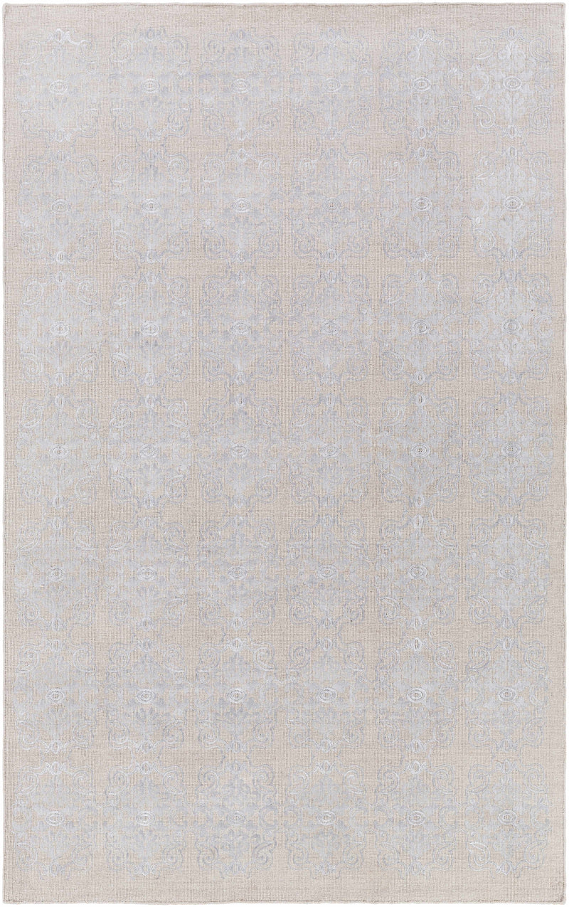 Gray Hand Woven 60% Wool, 40% Viscose Modern Rectangle Handmade rug, Indoor use only, no fringe, non-washable.