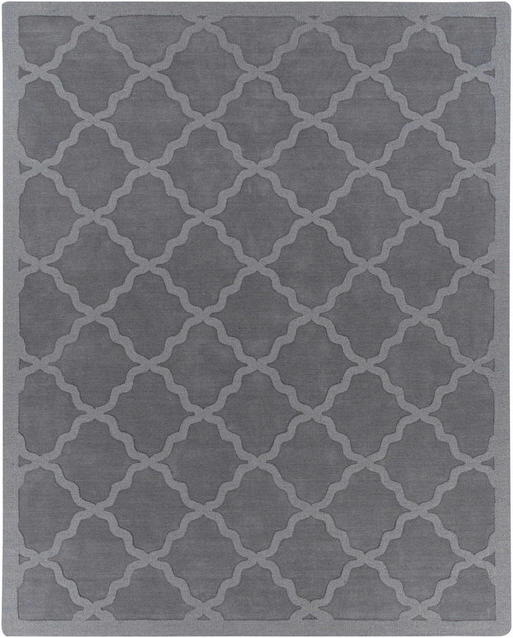 Gray Hand Loomed 100% Wool Modern Rectangle Handmade rug, Indoor use only, no fringe, non-washable. round, runner also available