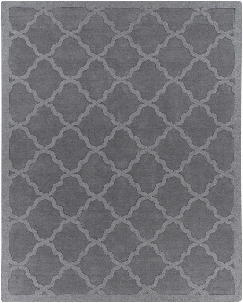 Gray Hand Loomed 100% Wool Modern Rectangle Handmade rug, Indoor use only, no fringe, non-washable. round, runner also available