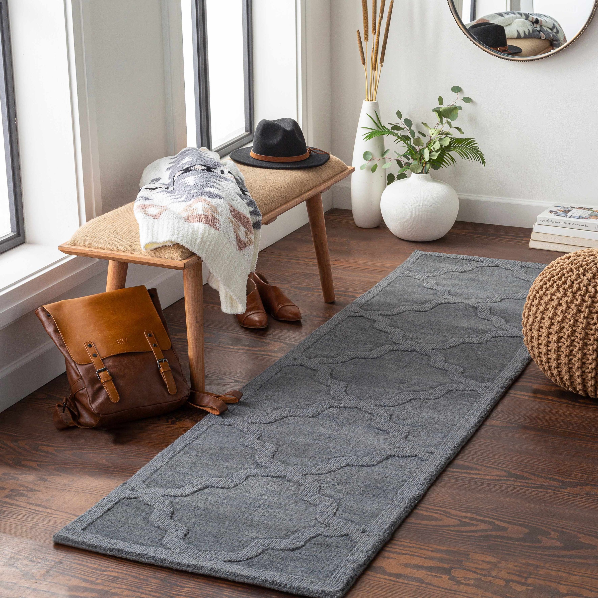 Central Park AWHP-4023 Hand Loomed Rug